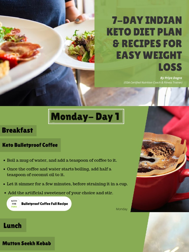 7 Day Indian Keto Diet Plan PDF For Weight Loss PDF | PDF | Kebab