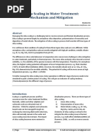 Silica Scaling in Water Treatment