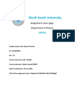 North South University: Assignment Cover Page Department of History