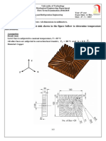 Q1. Simulate Thermal in Heat Sink Shown in The Figure Bellow To Determine Temperature Distribution