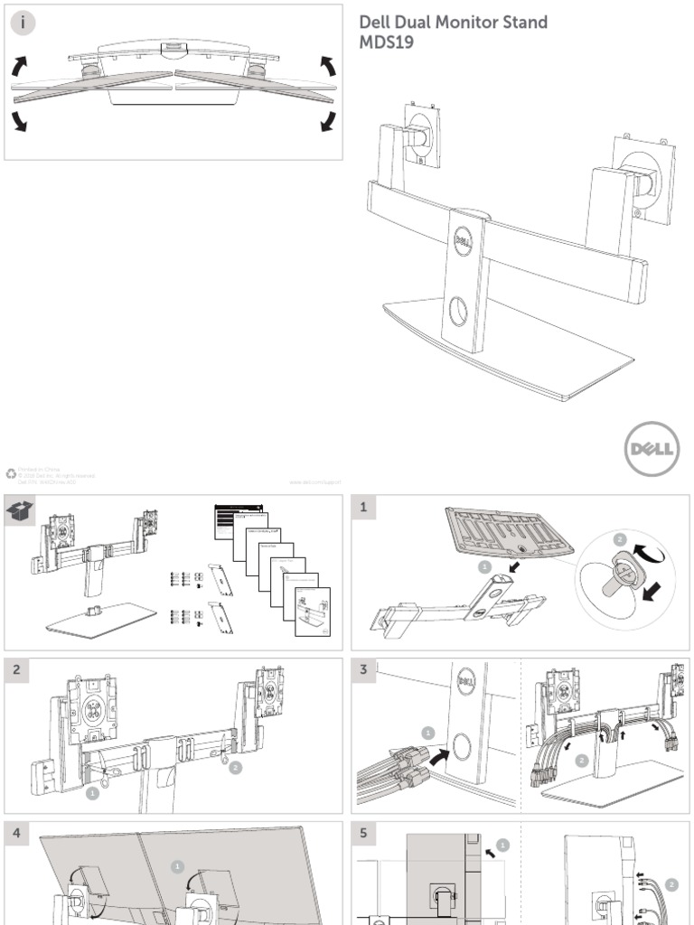 Dell Dual Monitor Stand mds19 Setup Guide5 en Us PDF