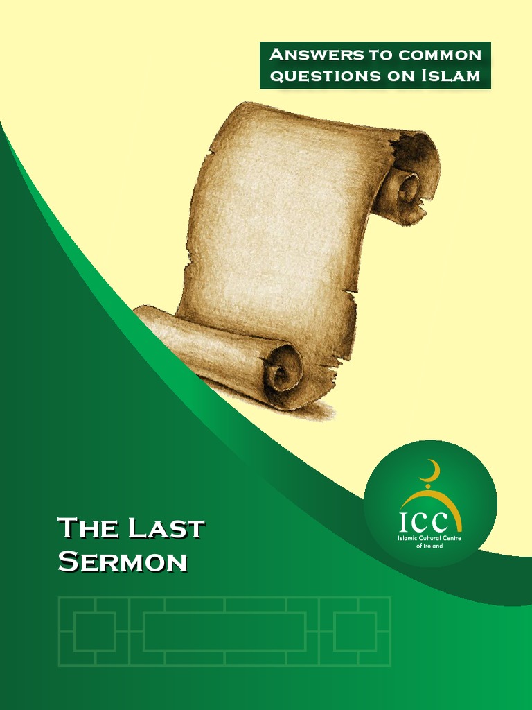 The Last Sermon Answers To Common Questions On Islam PDF Religious