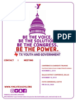 Be the Voice. Be the Solution. Be the Congress. YMCA Texas Youth & Government Conference
