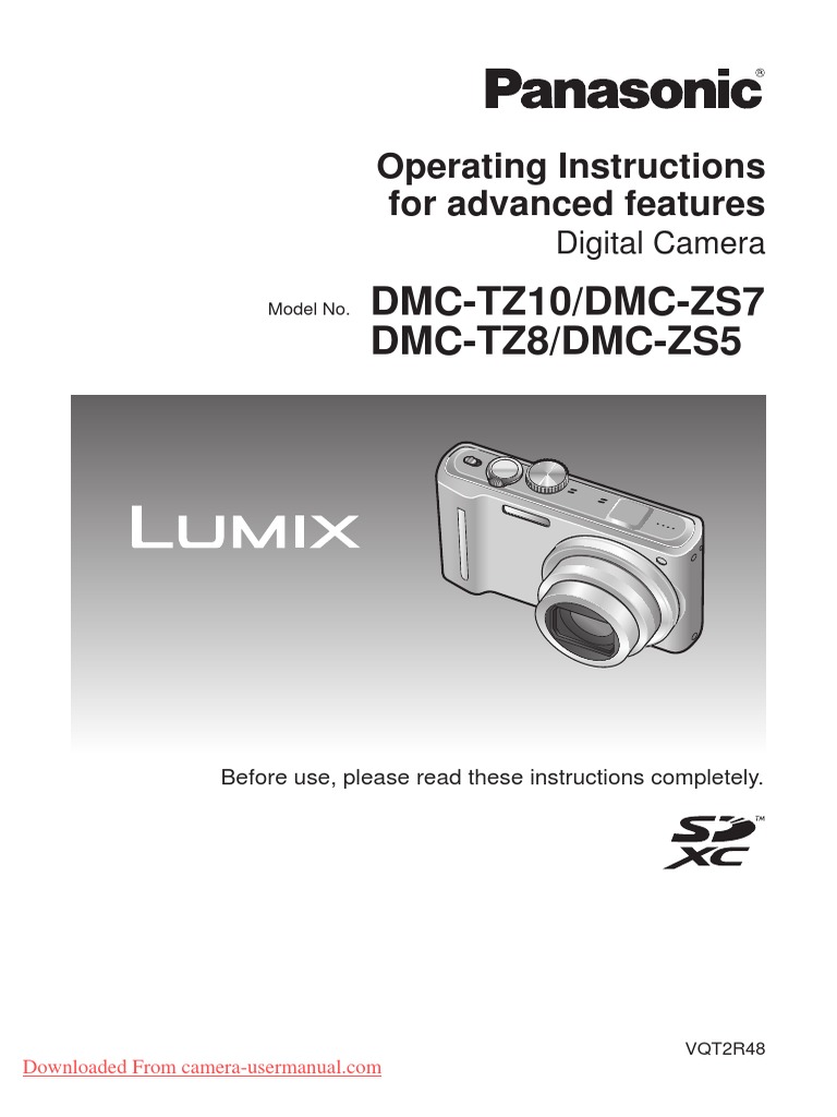 DMC-TZ10/DMC-ZS7 DMC-TZ8/DMC-ZS5: Operating Instructions For Advanced Features | PDF | Battery ...