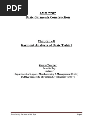 8. Garments Analysis of T-shirt