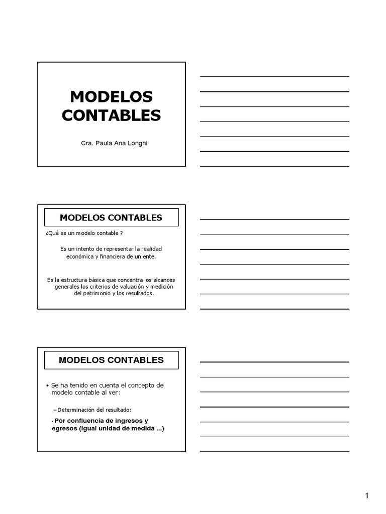Modelos Contables y su Aplicación | PDF | Costo | Contabilidad