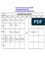 NUST School of Mechanical & Manufacturing Engineering (SMME) BE Mechanical Engineering Programme Online Interaction Time Table During Lockdown - Spring 2020 Semester