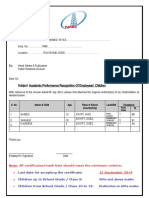 Subject Academic Performance Recognition of Employees' Children