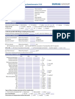 Environmental Monitoring Questionnaire (1/2) : Customer/Project