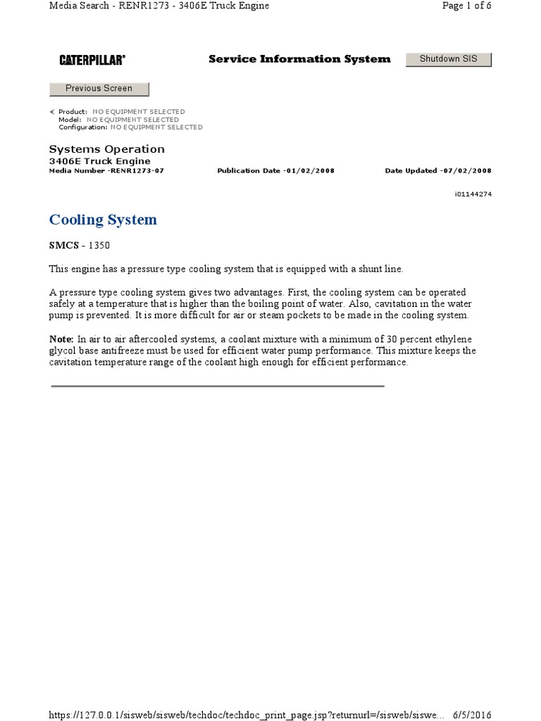 Cooling System: Systems Operation | PDF | Radiator | Chemical Engineering