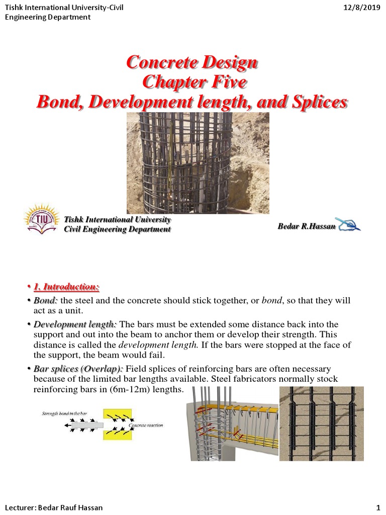 Bond and Development Length in Beams | PDF | Beam (Structure) | Stress ...