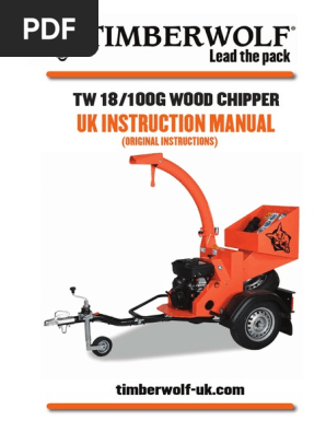 Timberwolf-TW-18-100G-Wood-Chipper-Instruction-Manual-English