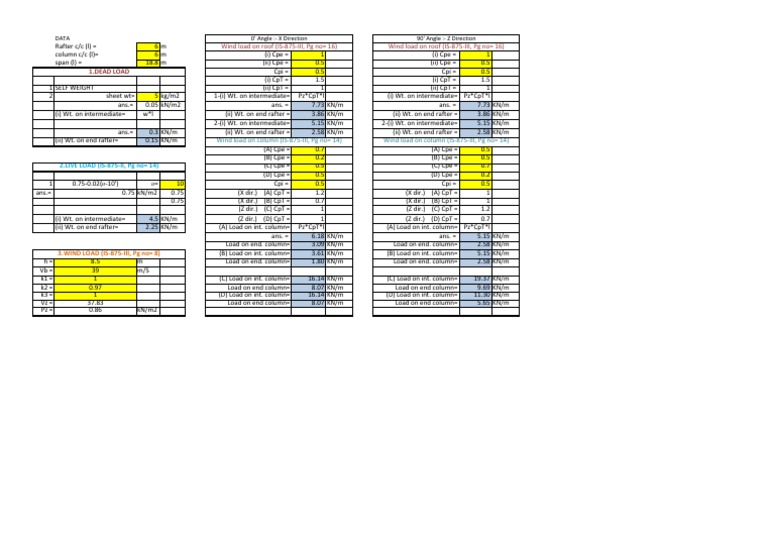 Load Calculation 6-8-2018 | PDF | Structural Engineering | Building