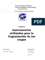 TEMA IV Instrumentos Utilizados para La Organización de Los Cargos