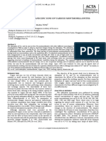 Adsorption of Copper and Zinc Ions On Various Montmorillonites