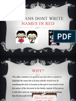 Koreans Dont Write Names in Red