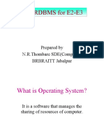 NOS and RDBMS For E2-E3