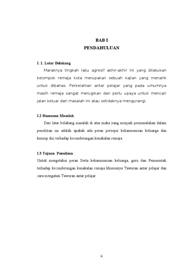 Makalah Tawuran