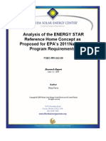 Analysis of The ENERGY STAR Reference Home Concept As Proposed For EPA's 2011 National Program Requirements