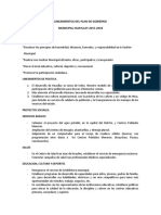 Lineamientos Del Plan de Gobierno 2015-2018