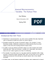 MA Advanced Macroeconomics: 5. Latent Variables: The Kalman Filter