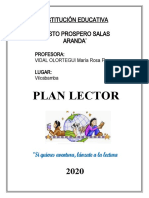 Plan Lector de la IE Justo Prospero Salas Aranda 2020