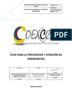 Plan para La Prevencion y Atención de Emergencias Coexccol