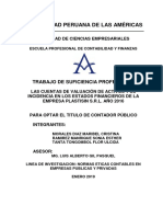 Las Cuentas de Valuación de Activos y Su Incidencia en Los Estados Financieros de La Empresa Plastisin S.R.L. Año 2016 PDF