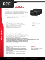 700 Watt Inverter With 3 Outlets: Description