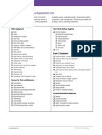 Physical Therapy Equipment Checklist PDF