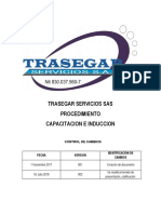 Procedimiento de Capacitacion, Inducción y Reinduccion