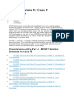 Financial Accounting Part - I - NCERT Solution Solutions For Class 11