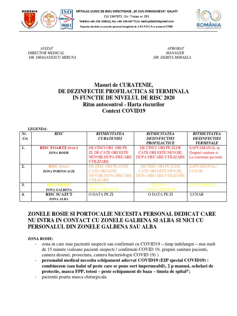 Harta Riscuri - Control Cspliaam - Covid 19 | PDF
