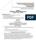 Longboat Key Town Commission Emergency Special Meeting Agenda For Aug. 31, 2020