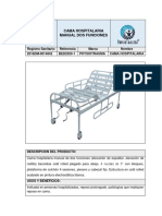 Ficha Tecnica Cama Hospitalaria Bed2020-1 PDF