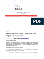 El Aumento de La Ut y Su Impacto WN Wla Economia