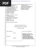 Epic v. Apple TRO Opposition