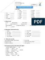 Worksheet Verb To Be