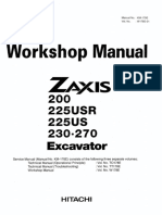 HITACHI ZAXIS ZX 200 225 230 270 (CLASS) EXCAVATOR Service Repair Manual PDF