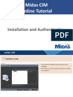 Midas CIM Online Tutorial: Installation and Authentication