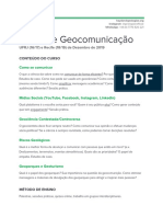 Conteudo Do Curso de Geocomunicação