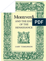 Tomlinsos G. Monteverdi and The End of The Renaissance PDF