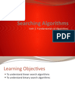 Searching Algorithms: Unit 1: Fundamentals of Algorithms