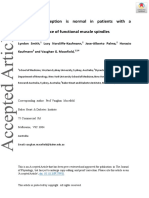 Elbow Proprioception Is Normal in Patients With A Congenital Absence of Functional Muscle Spindles