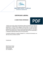 Certificado Laboral - Martinez Maria PDF