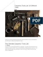 The Essential Carpentry Tools List