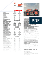 Tractores KIOTI: Especificaciones