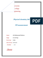 Physical Chemistry Lab: Al Basra University Engineering Collage Chemical Engineering