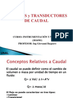 SENSORES y TRANSDUCTORES DE CAUDAL