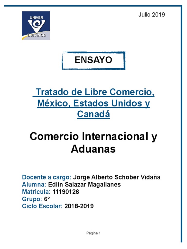 Análisis del TLCAN y su Evolución | PDF | Tratado de Libre Comercio ...